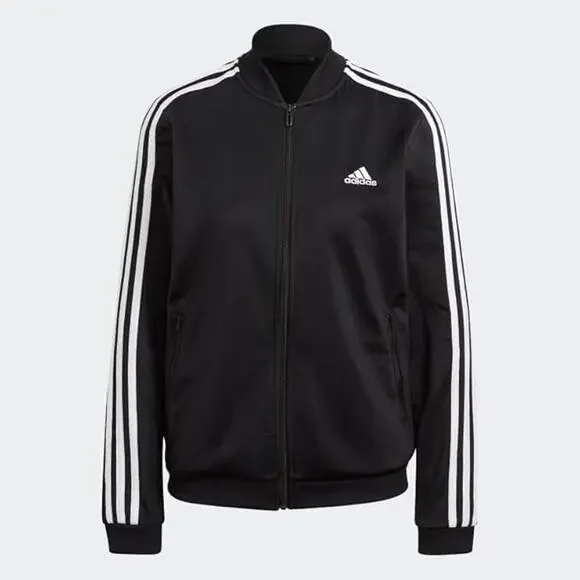 NWT Adidas Womens 3 Stripes Tracksuit - Small Black / White - Track Suit Set NEW - Picture 4 of 5